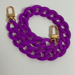Acrylic Chain Link Strap, Purple, Length 35 cm